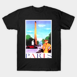 Retro poster - travel - vintage - Paris T-Shirt